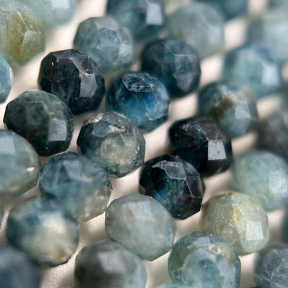 Faceted Blue Tourmaline Beads - Rondelle Beads