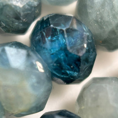 Faceted Blue Tourmaline Beads - Rondelle Beads