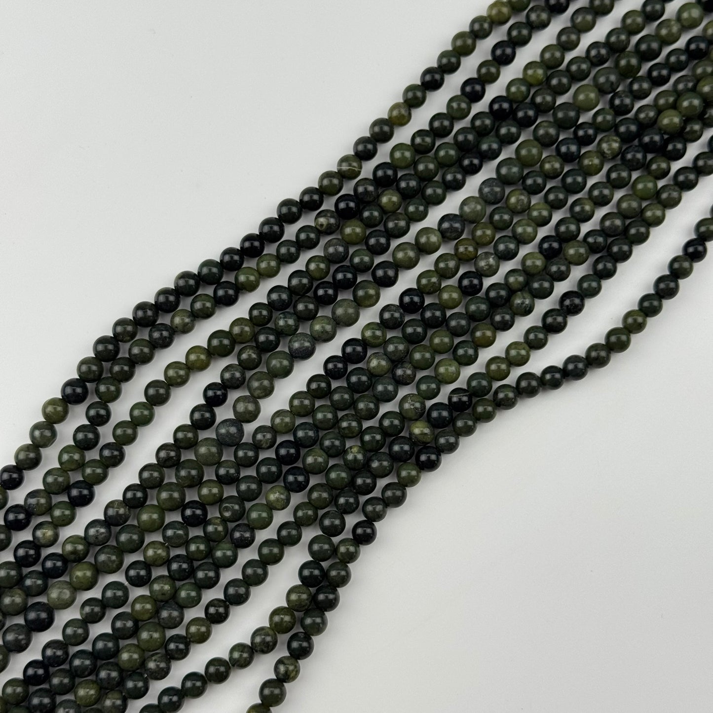 BC Jade Beads - Green Jade Beads - Polished Round