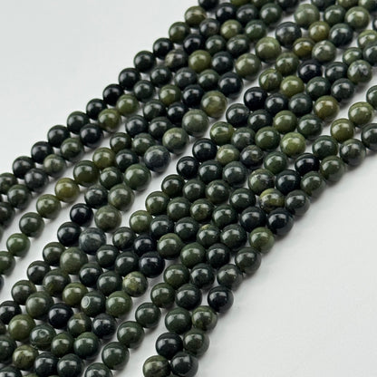 BC Jade Beads - Green Jade Beads - Polished Round