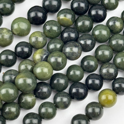 BC Jade Beads - Green Jade Beads - Polished Round