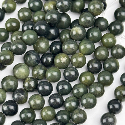 BC Jade Beads - Green Jade Beads - Polished Round