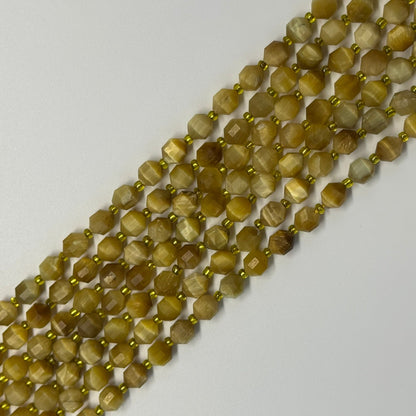 Tiger's Eye Dodecahedron Gemstone Beads - (AAA Quality)