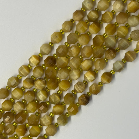 Tiger's Eye Dodecahedron Beads (AAA Quality)