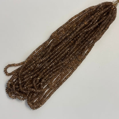 Andalusite Faceted Rondelle Beads – Natural Gemstone