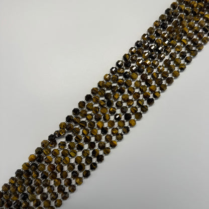 Tiger's Eye Dodecahedron Gemstone Beads - (AAA Quality)