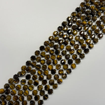 Tiger's Eye Dodecahedron Gemstone Beads - (AAA Quality)
