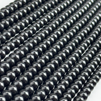 Black Spinel Polished Round Beads