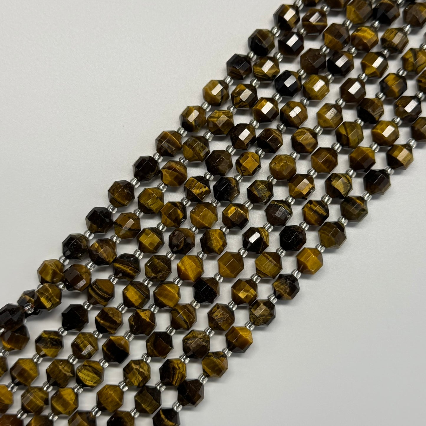 Tiger's Eye Dodecahedron Beads (AAA Quality)