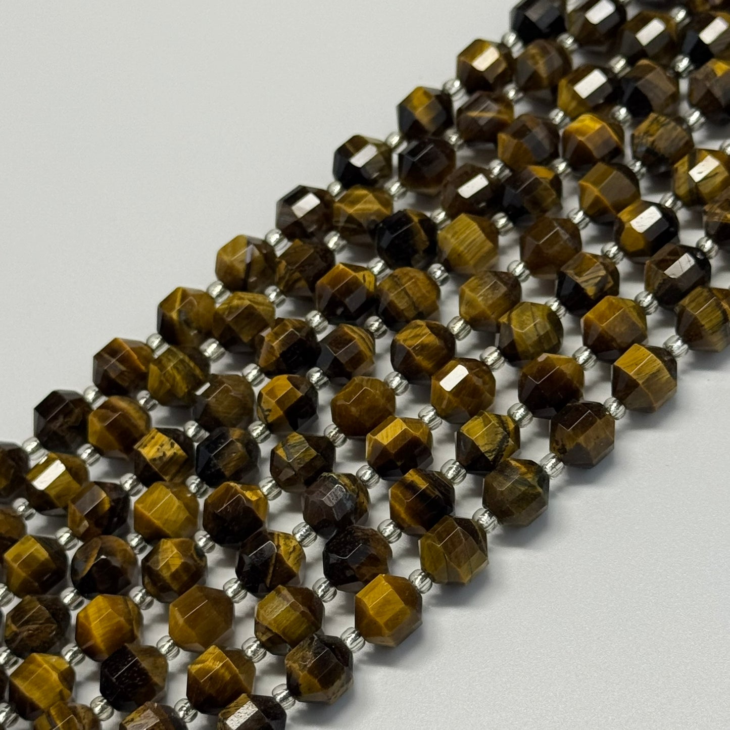 Tiger's Eye Dodecahedron Beads (AAA Quality)