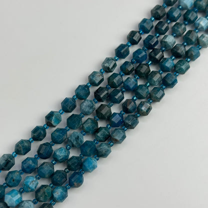 Blue Apatite Dodecahedron Beads