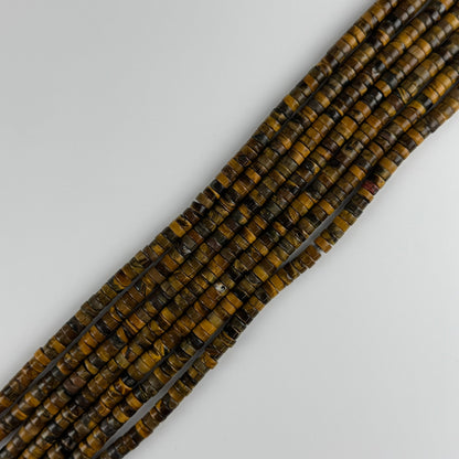 Tiger's Eye Heishi Gemstone Beads - (AA Quality)
