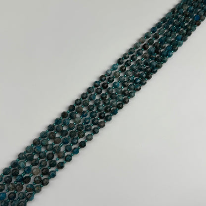 Blue Apatite Dodecahedron Beads