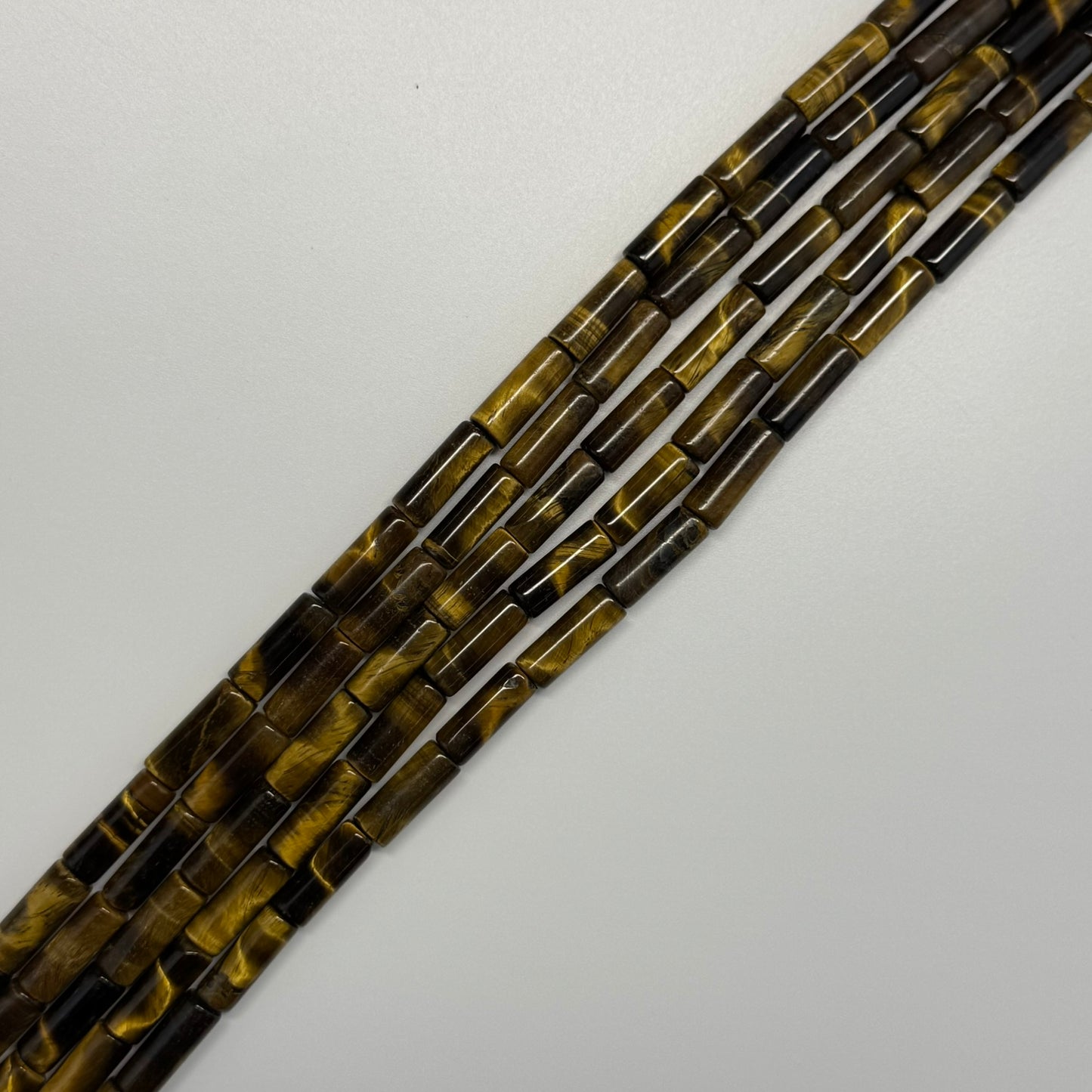 Tiger's Eye Cylender Beads (A Quality)
