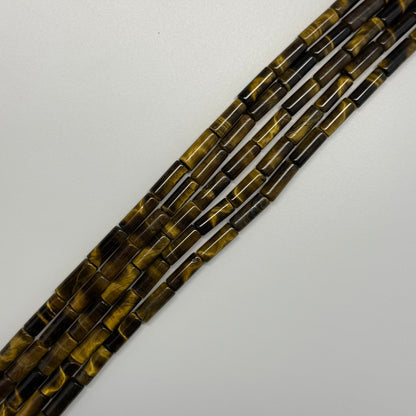 Tiger's Eye Cylender Gemstone Beads - (A Quality)