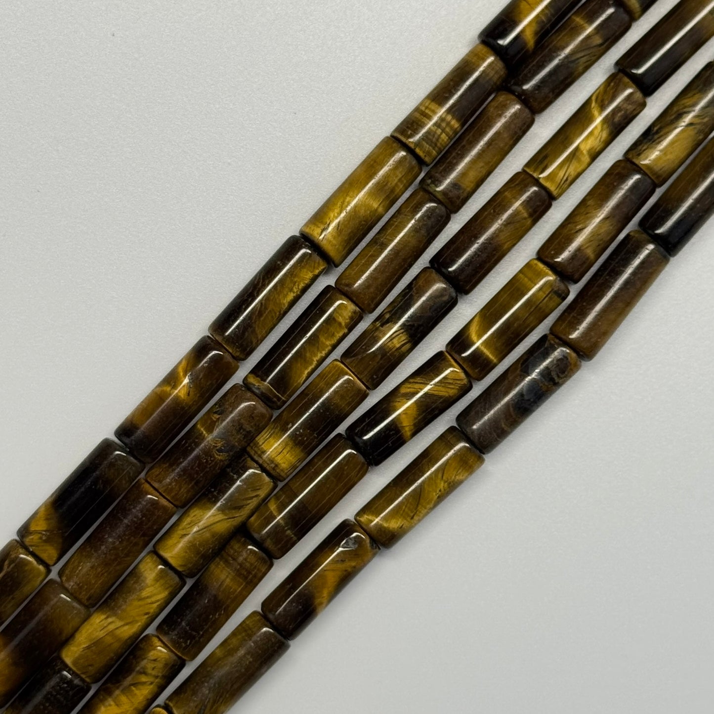 Tiger's Eye Cylender Beads (A Quality)