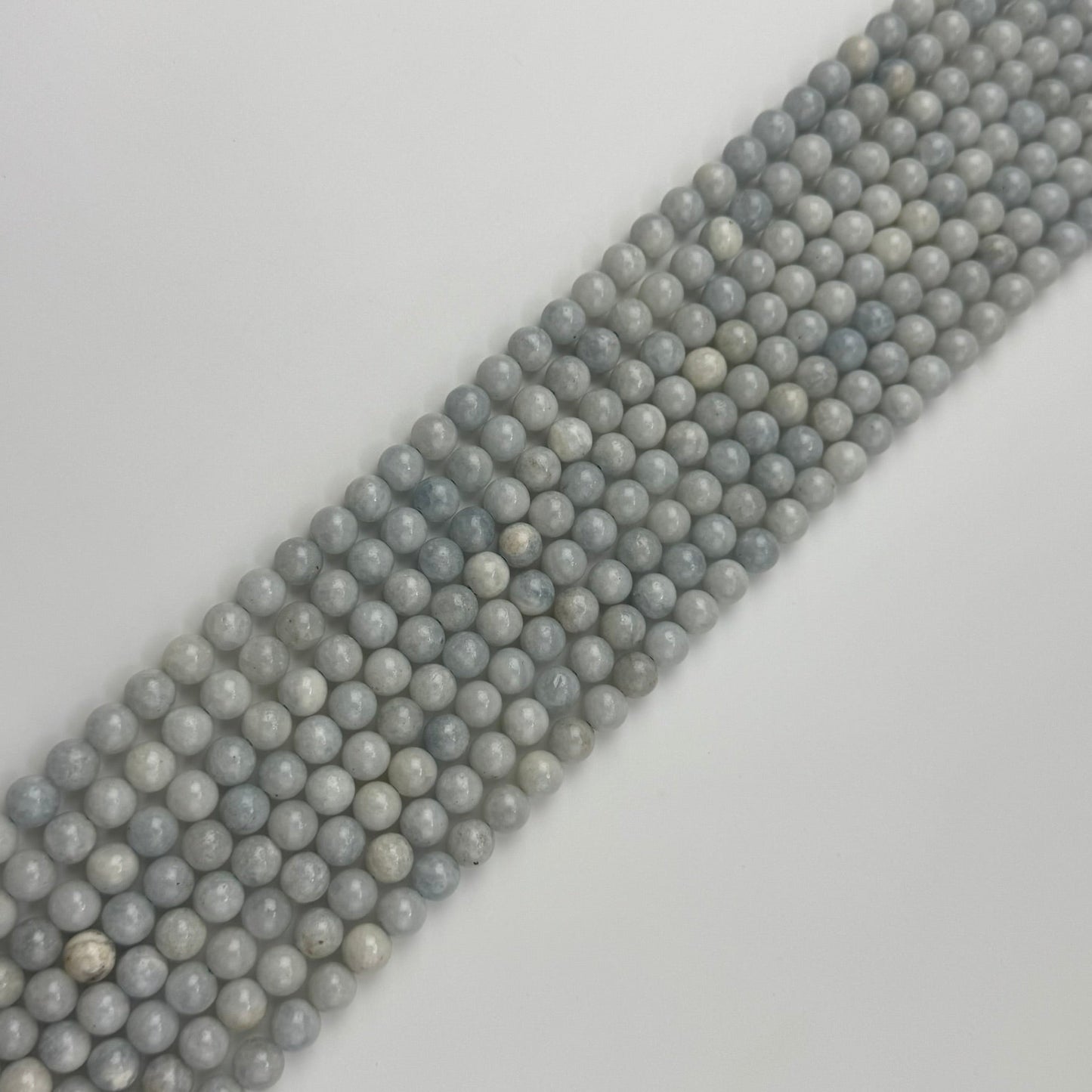 Blue Calcite Polished Round Beads
