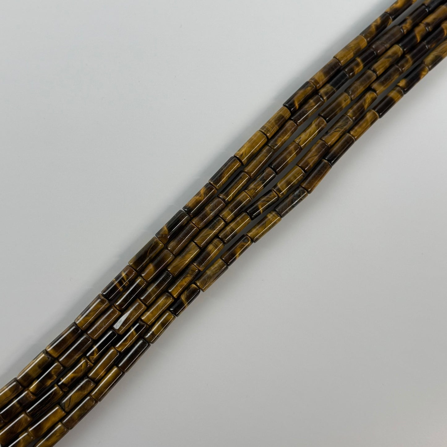 Tiger's Eye Cylender Beads (A Quality)