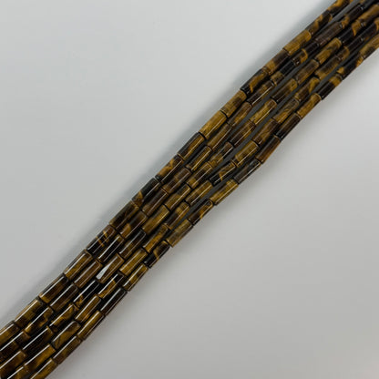 Tiger's Eye Cylender Gemstone Beads - (A Quality)