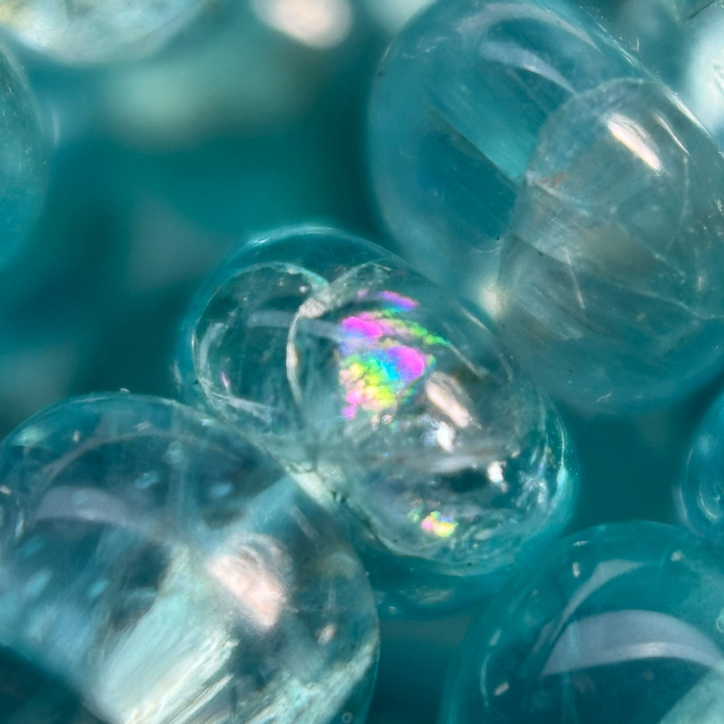 Natural Blue Apatite Rondelle Beads – Graduated Polished Gem for Jewelry