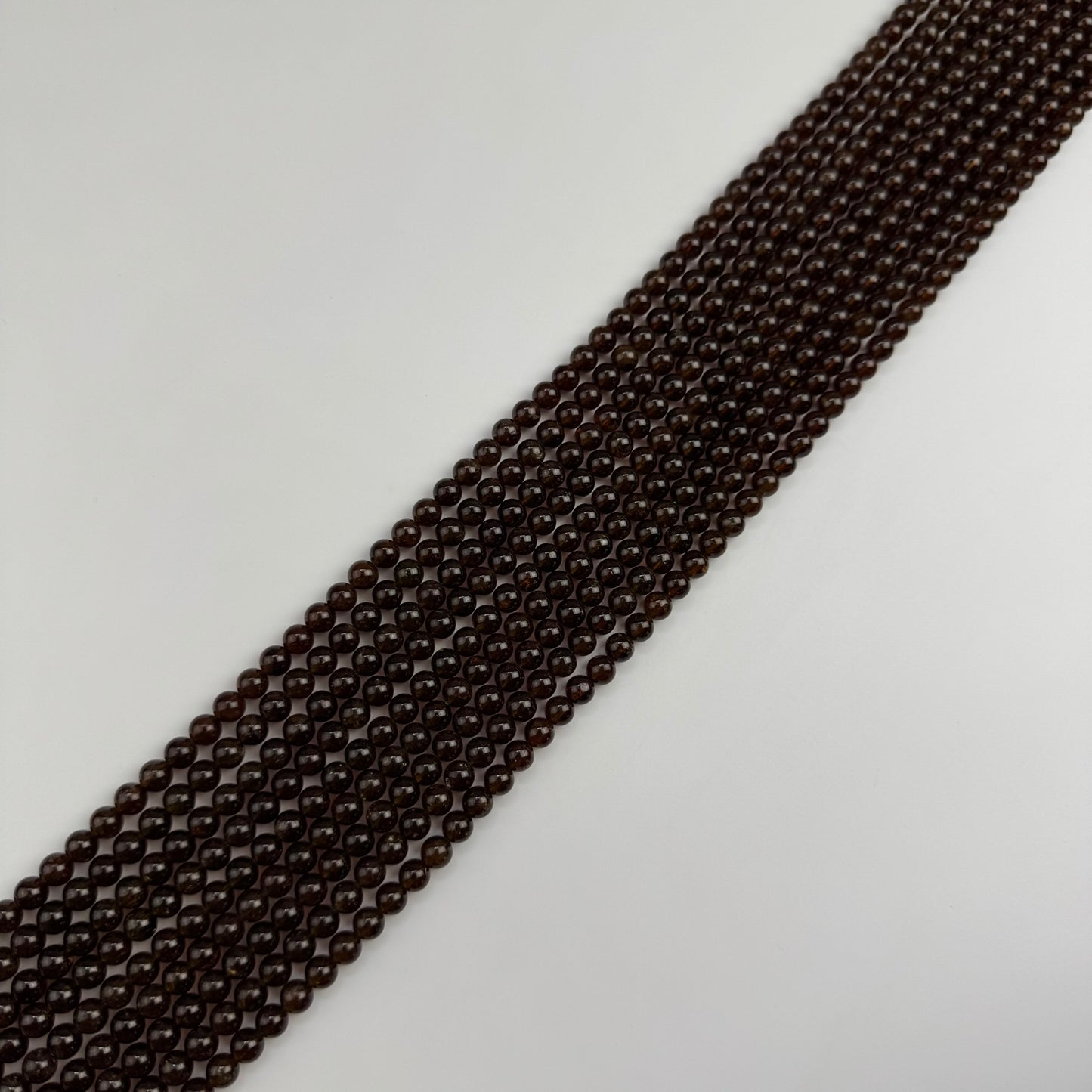 Champagne Garnet Beads - Polished Round
