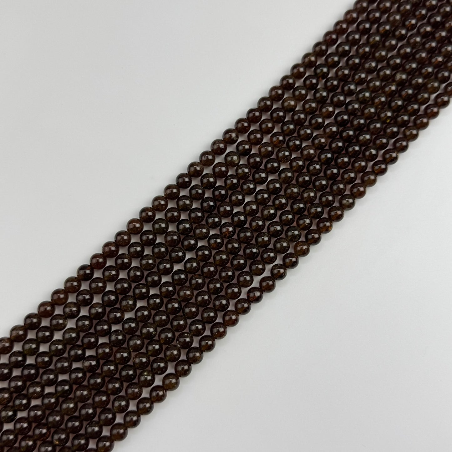 Champagne Garnet Beads - Polished Round