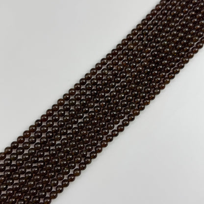 Champagne Garnet Beads - Polished Round