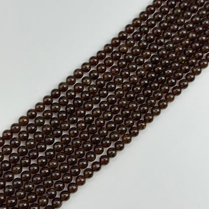 Champagne Garnet Beads - Polished Round