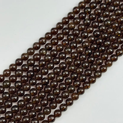 Champagne Garnet Beads - Polished Round