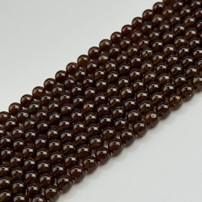 Champagne Garnet Beads - Polished Round