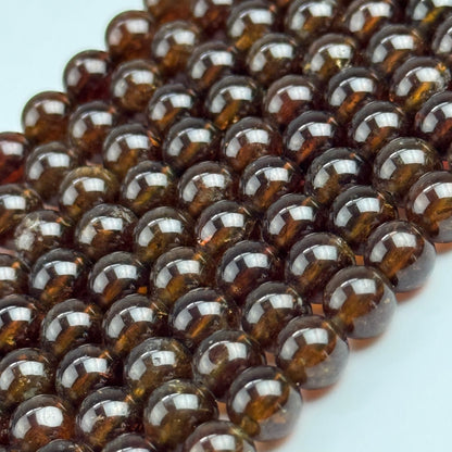 Champagne Garnet Beads - Polished Round