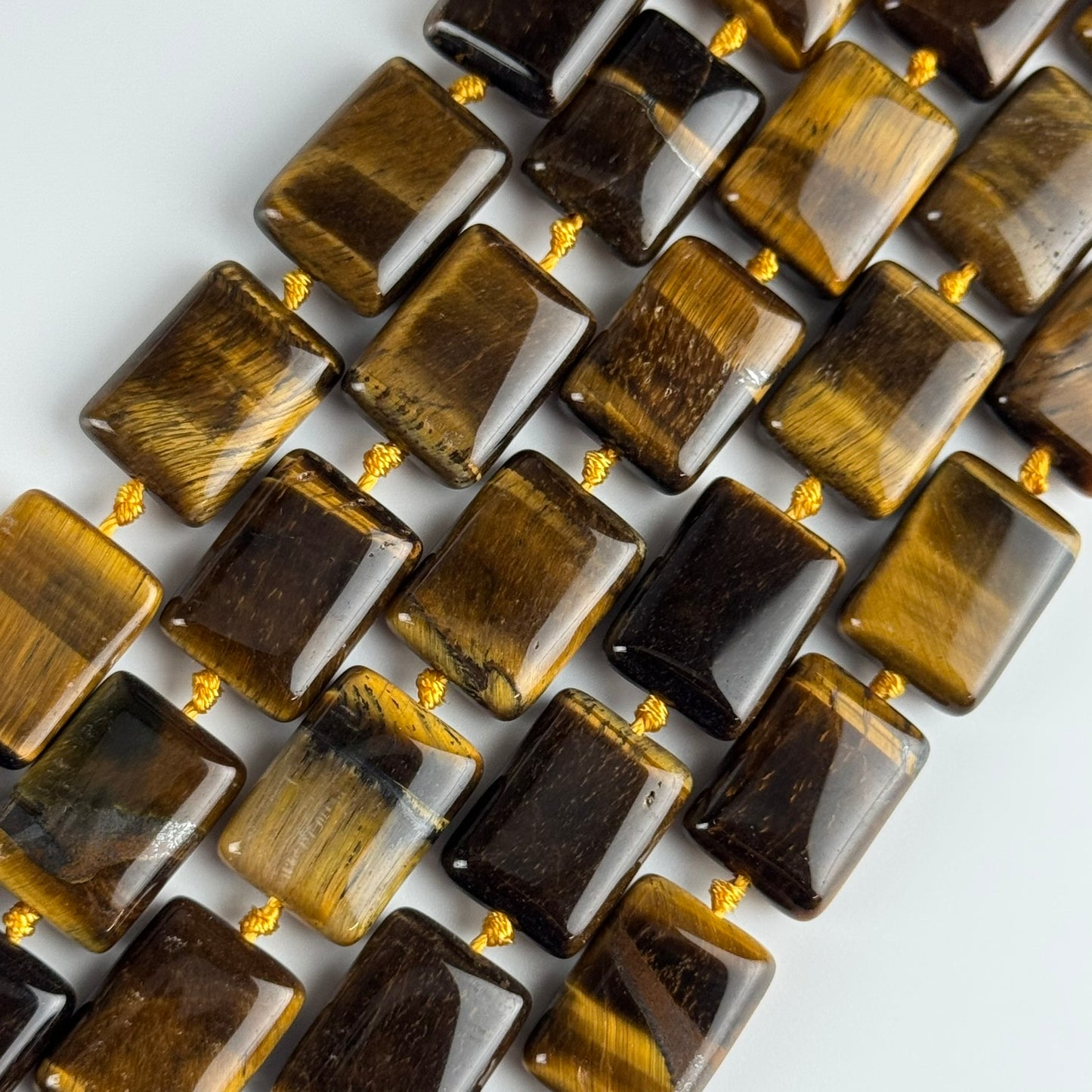 Tiger's Eye Rectangular Beads (AA Quality)