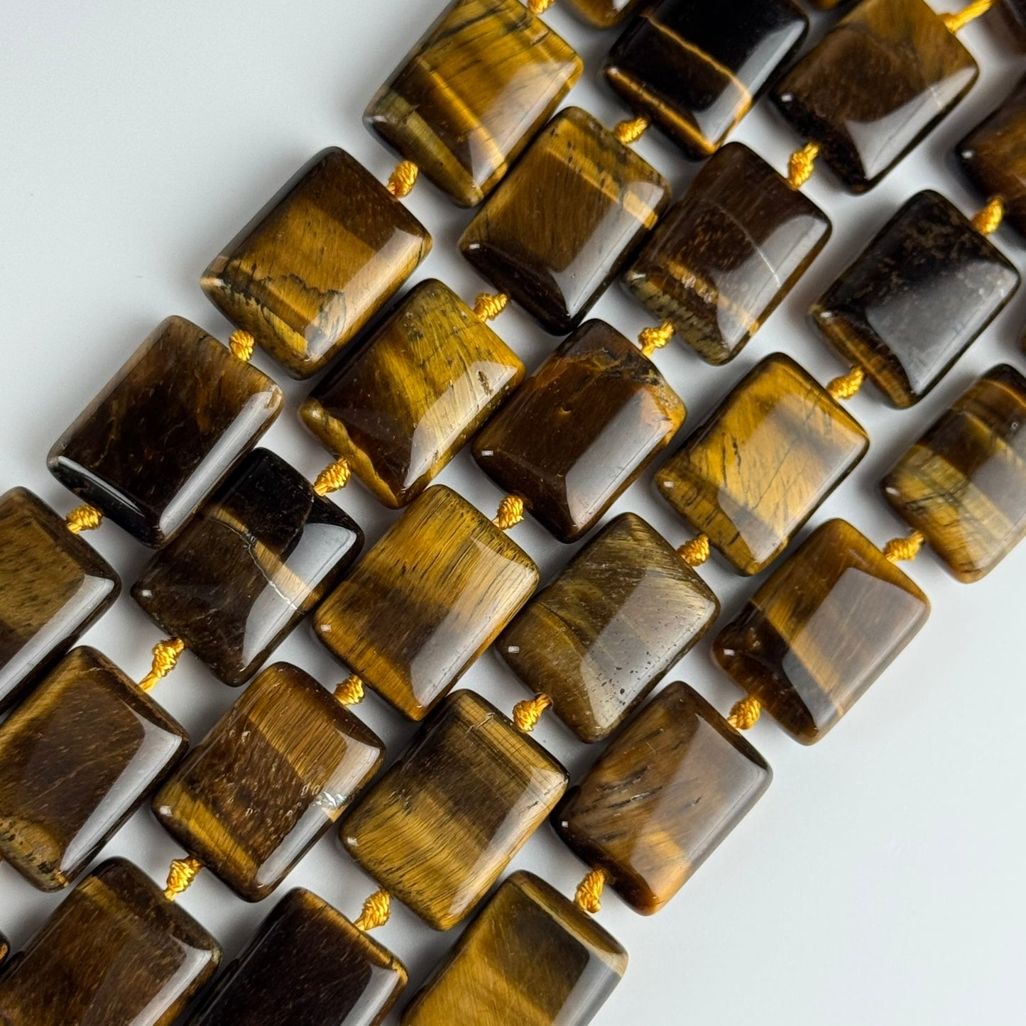 Tiger's Eye Rectangular Beads (AA Quality)
