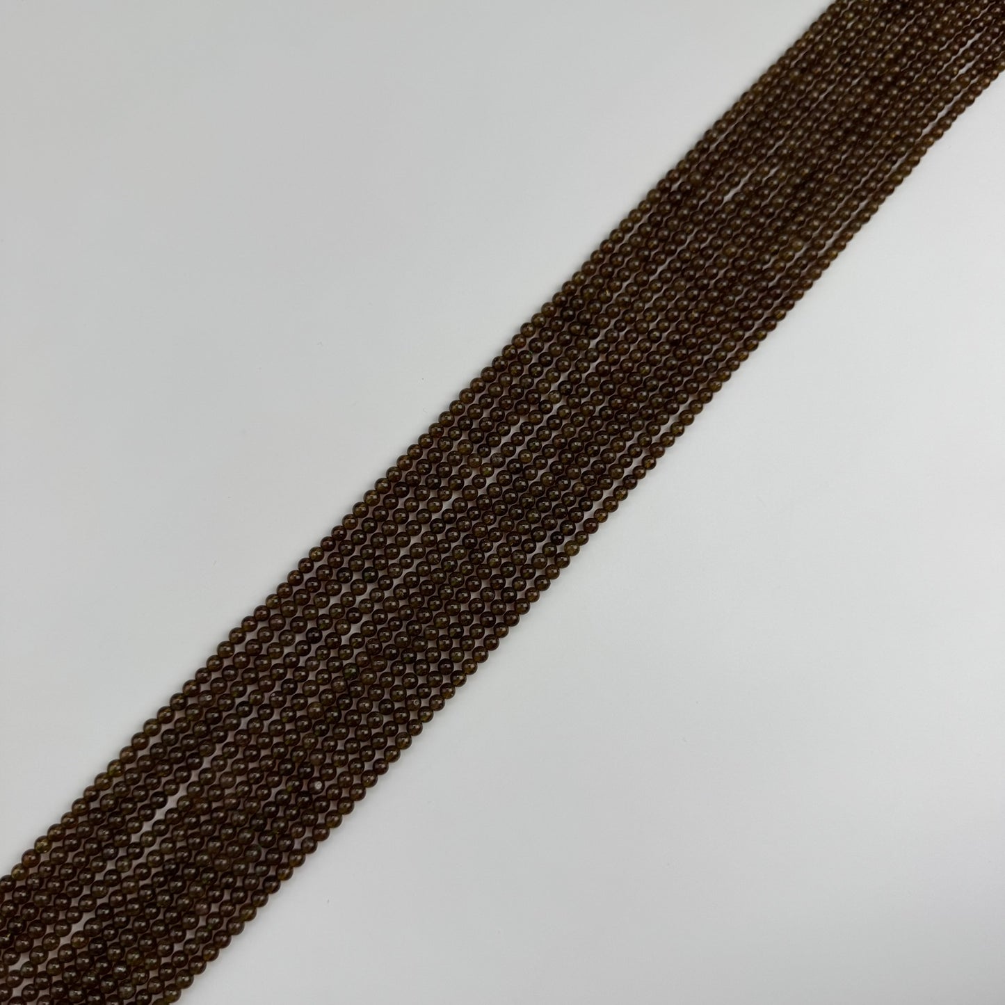 Champagne Garnet Beads - Polished Round