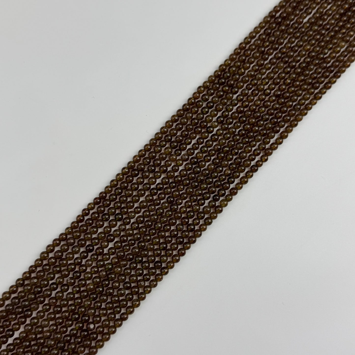 Champagne Garnet Beads - Polished Round