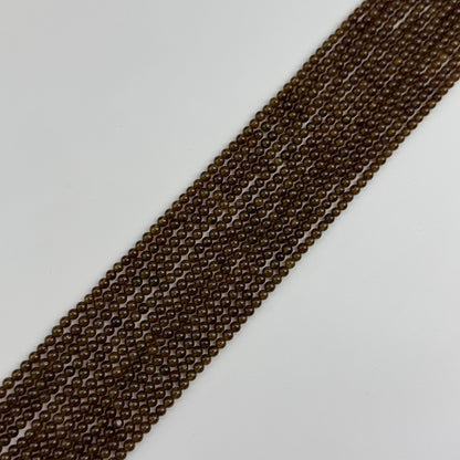 Champagne Garnet Beads - Polished Round