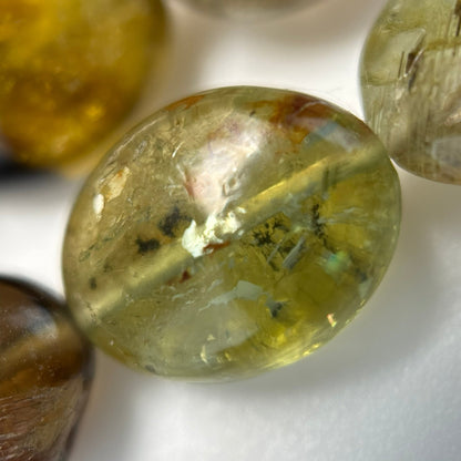 Multicolor Tourmaline Oval Shape Double-Sided Domed Gemstone Beads
