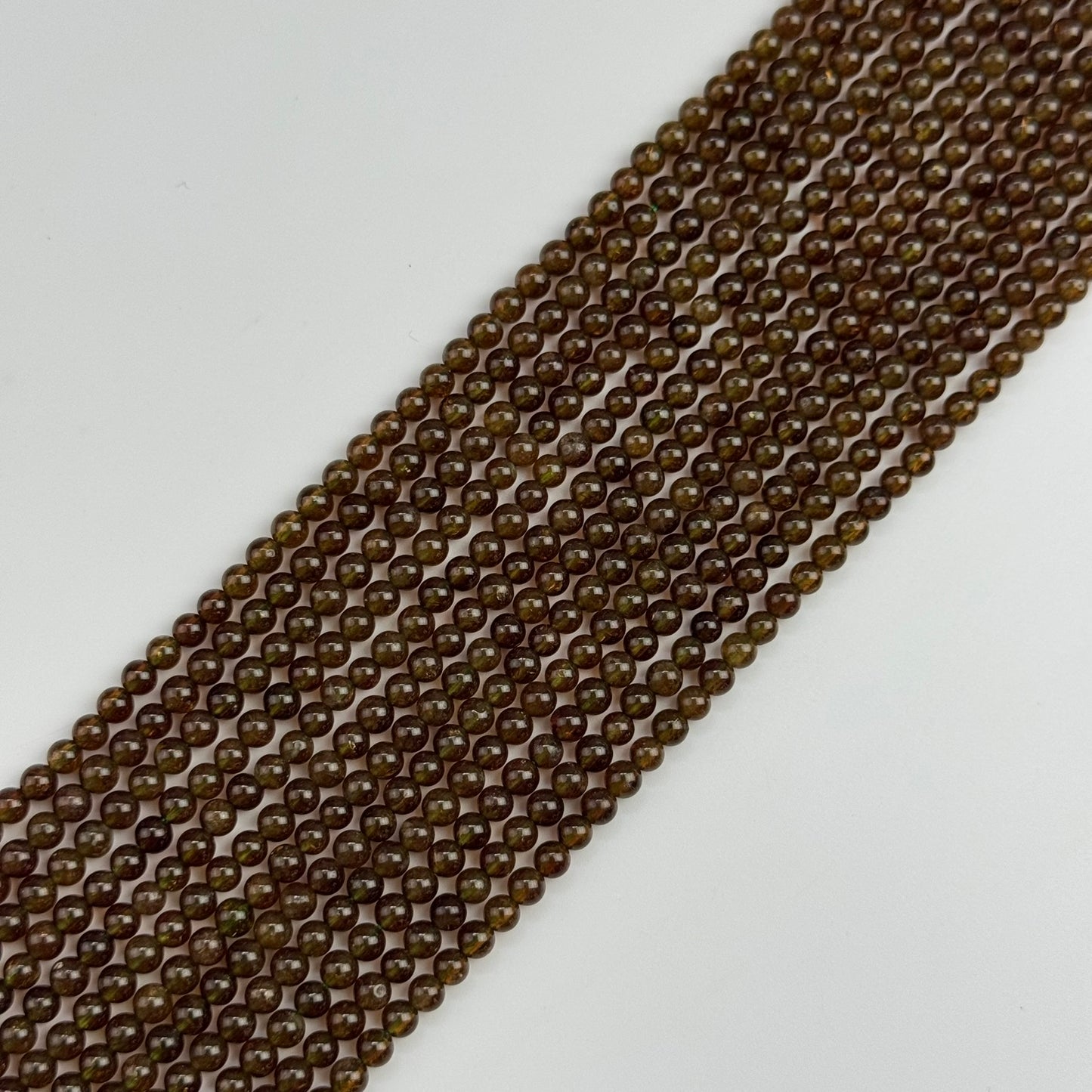 Champagne Garnet Beads - Polished Round