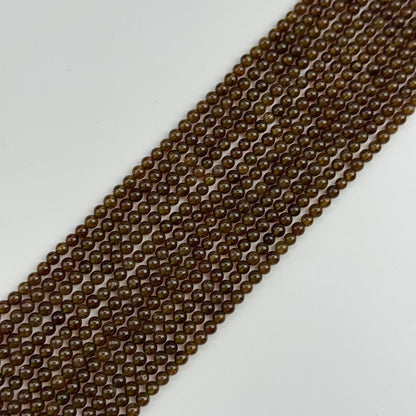 Champagne Garnet Beads - Polished Round