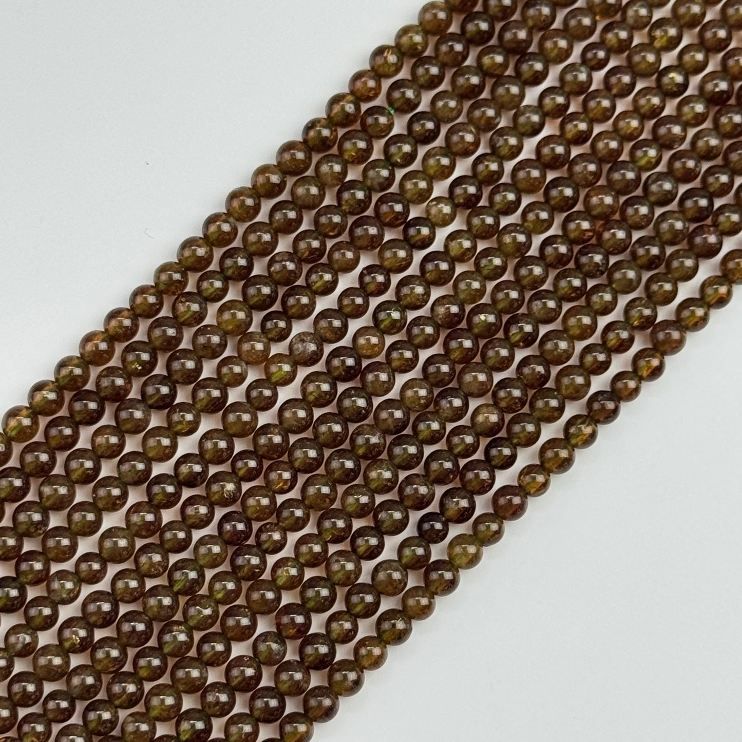 Champagne Garnet Beads - Polished Round