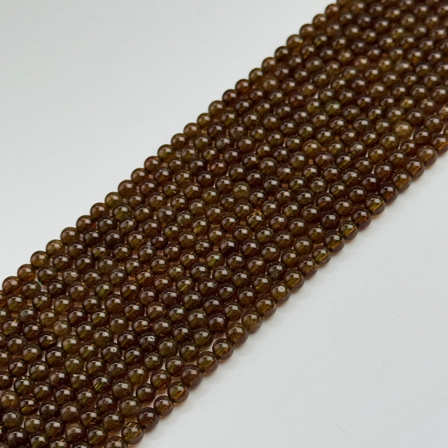 Champagne Garnet Beads - Polished Round