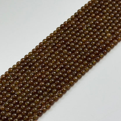 Champagne Garnet Beads - Polished Round