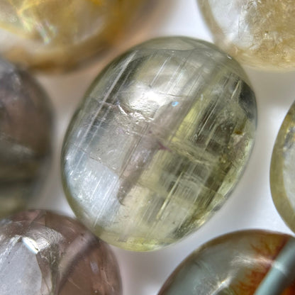 Multicolor Tourmaline Oval Shape Double-Sided Domed Gemstone Beads