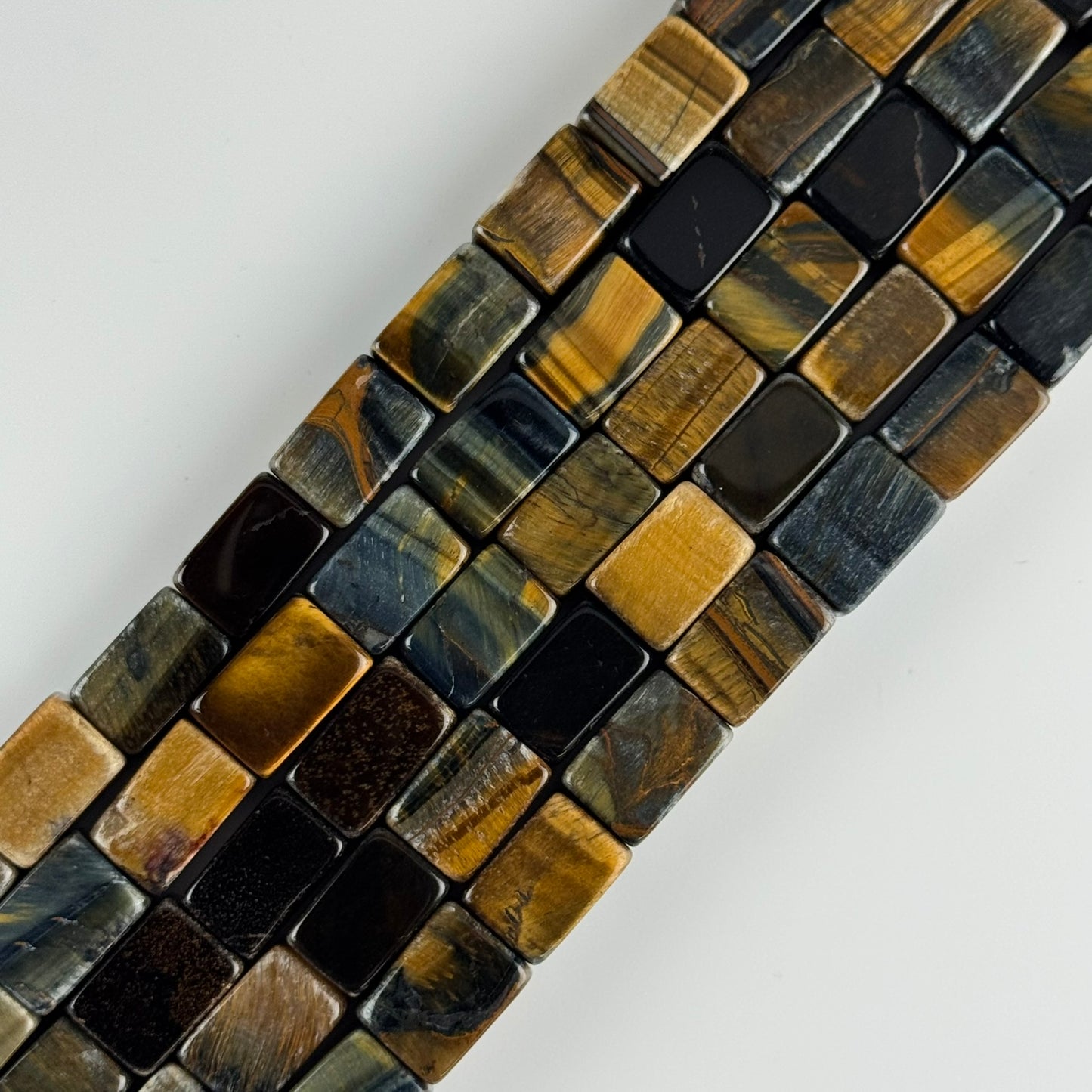Tiger's Eye Blue/Brown Rectangle Beads (AB Quality)