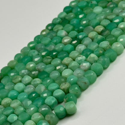 Chrysoprase Beads - Faceted Square
