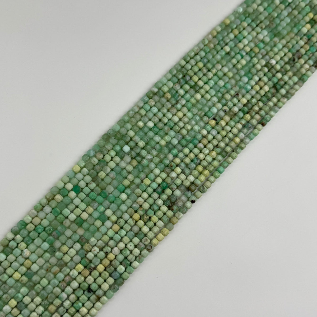 Chrysoprase Beads - Faceted Square