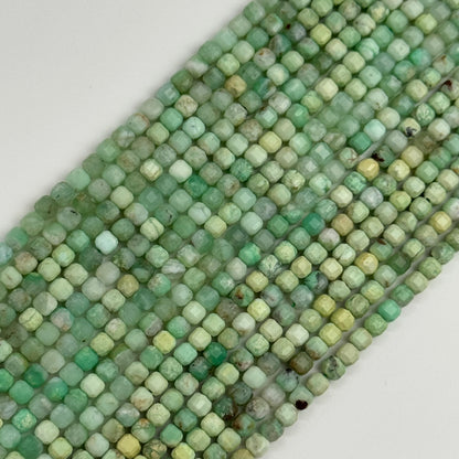 Chrysoprase Beads - Faceted Square
