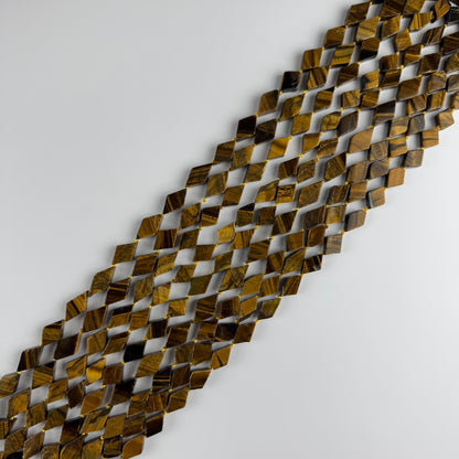 Tiger's Eye Lozenge Gemstone Beads - (AB Quality)