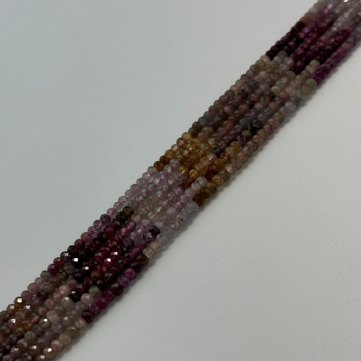 Faceted Rondelle Ruby Sapphire - Precious Stone Beads