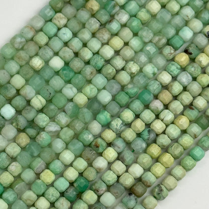 Chrysoprase Beads - Faceted Square